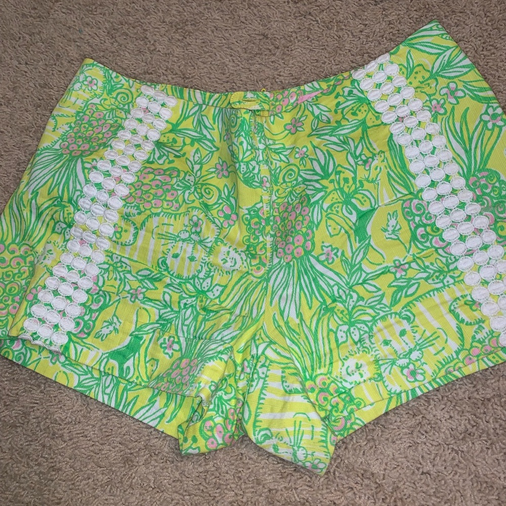 Lilly Pulitzer yellow / green  white lace 4